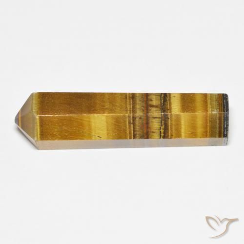Tiger's Eye Gemstone in 31.6 x 8.9 mm Size for Sale, Tiger's Eye Stone in Light Brown Color
