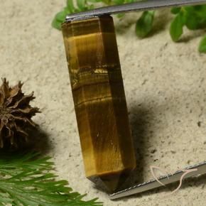 20.64 ct Brown Tiger's Eye Stone, Natural Tiger's Eye in Pencil Cut Shape for Sale