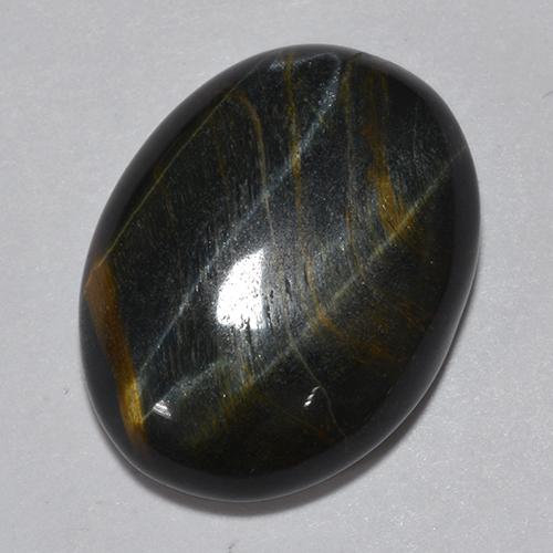 11.75 ct Multicolor Tiger's Eye Stone, Natural Tiger's Eye in Oval Cabochon Shape for Sale