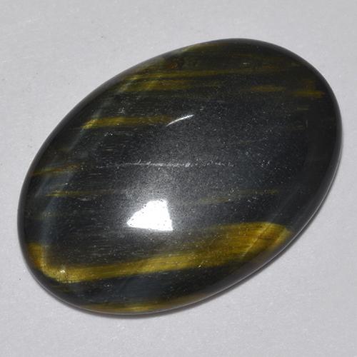 9.44 ct Multicolor Tiger's Eye Stone, Natural Tiger's Eye in Oval Cabochon Shape for Sale