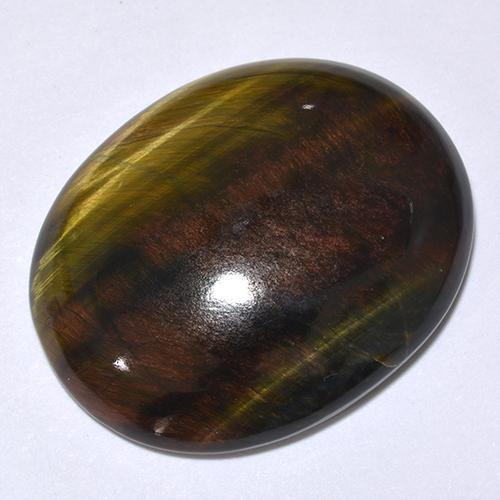 Multicolor Tiger's Eye Gem - 24.7ct Oval Cabochon (ID: 513694)