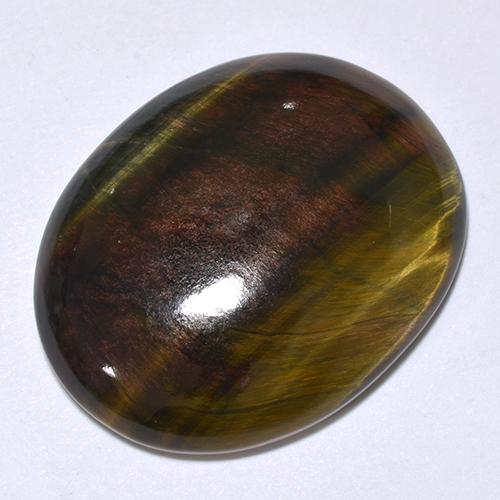 Tiger's Eye Gemstone in 25.3 x 20.2 mm Size for Sale, Tiger's Eye Stone in Multicolor Color