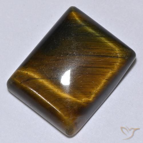 18.03 ct Brown Tiger's Eye Stone, Natural Tiger's Eye in Baguette Cabochon Shape for Sale
