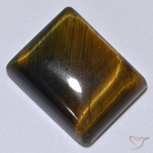 Tiger's Eye Gemstone in 17.9 x 14.4 mm Size for Sale, Tiger's Eye Stone in Gold Brown Color