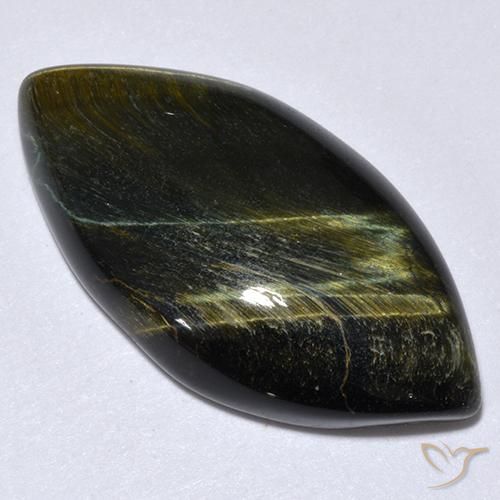 Tiger's Eye Gemstone in 26.7 x 13.8 mm Size for Sale, Tiger's Eye Stone in Gold Brown Color