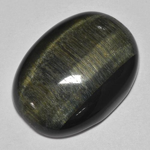 30.08 ct Multicolor Tiger's Eye Stone, Natural Tiger's Eye in Oval Cabochon Shape for Sale