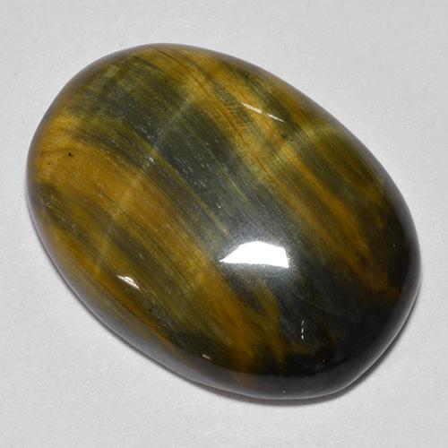 Многоцветный Тигриный Глаз Камень - 24.4ct Фасетный Овал (ID: 514052)