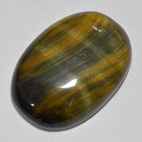 24.37 ct Multicolor Tiger's Eye Stone, Natural Tiger's Eye in Oval Facet Shape for Sale