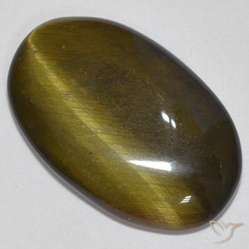 12.33 ct Brown Tiger's Eye Stone, Natural Tiger's Eye in Oval Cabochon Shape for Sale