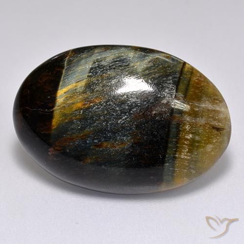 20.43 ct Brown Tiger's Eye Stone, Natural Tiger's Eye in Oval Cabochon Shape for Sale