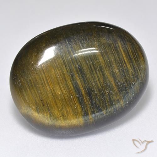 16.68 ct Brown Tiger's Eye Stone, Natural Tiger's Eye in Oval Cabochon Shape for Sale