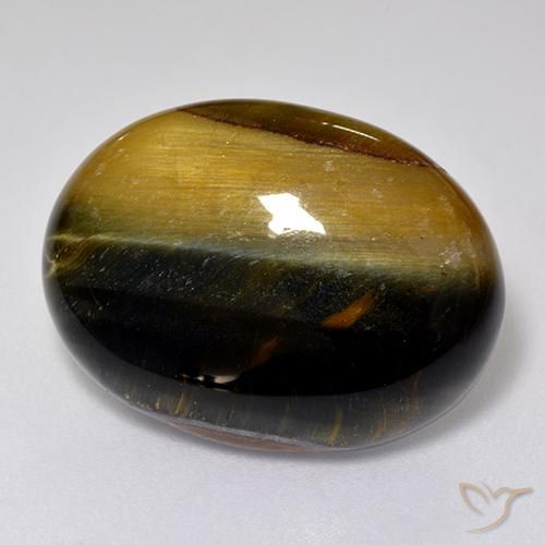 15.79 ct Brown Tiger's Eye Stone, Natural Tiger's Eye in Oval Cabochon Shape for Sale