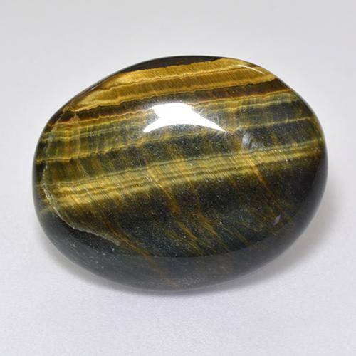 Multicolor Ojo de Tigre Gema - 12.9ct Cabujón Óvalo (ID: 516600)