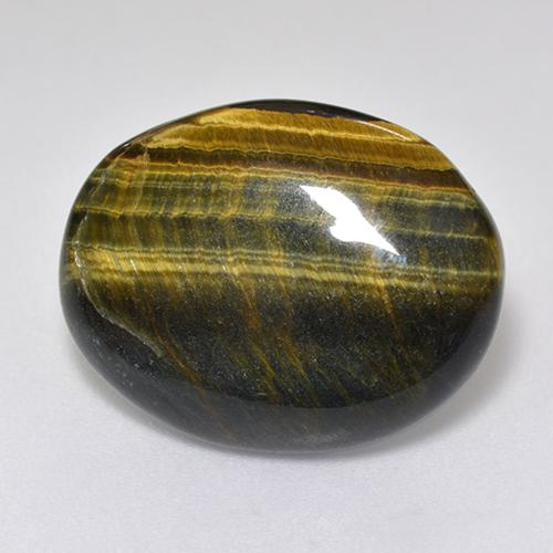 12.92 ct Multicolor Tiger's Eye Stone, Natural Tiger's Eye in Oval Cabochon Shape for Sale