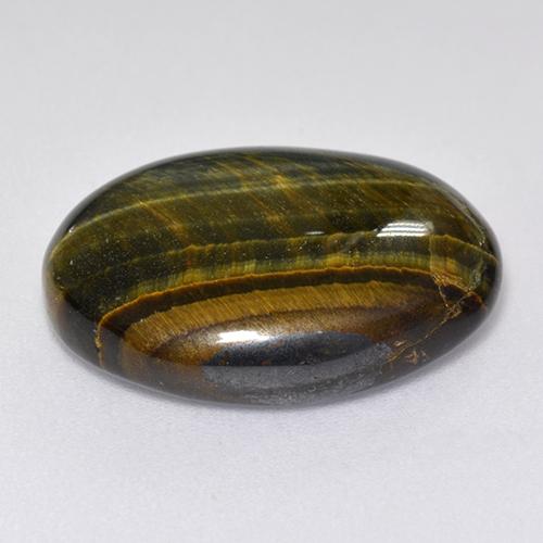 Tiger's Eye Gemstone in 19.8 x 15.7 mm Size for Sale, Tiger's Eye Stone in Multicolor Color