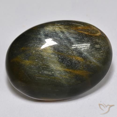 15.17 ct Brown Tiger's Eye Stone, Natural Tiger's Eye in Oval Cabochon Shape for Sale