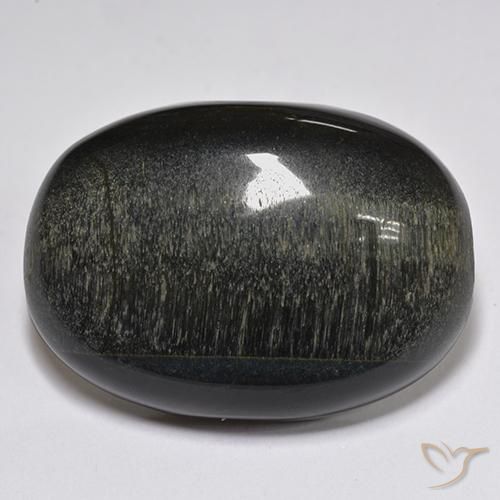 34.44 ct Brown Tiger's Eye Stone, Natural Tiger's Eye in Oval Cabochon Shape for Sale