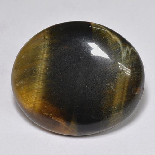 14.43 ct Multicolor Tiger's Eye Stone, Natural Tiger's Eye in Oval Cabochon Shape for Sale