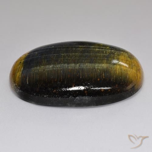 Tiger's Eye Gemstone in 31.9 x 22.6 mm Size for Sale, Tiger's Eye Stone in Gold Brown Color
