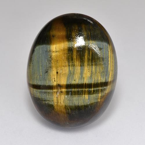 Occhio di tigre 20,7 x 16,3mm multicolore Ovale cabochon dalla Thailandia, peso di 17,89 ct, gemma naturale non trattati in purezza Opaque, 1 pezzo Occhio di tigre - Colore: Multicolore, durezza Mohs di 6,5 - 7 adatto per gioielli da indossare ogni giorno, Photo A