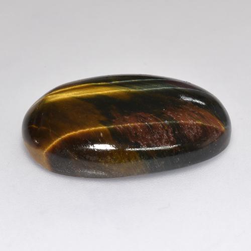 Tiger's Eye Gemstone in 23.4 x 15.8 mm Size for Sale, Tiger's Eye Stone in Multicolor Color