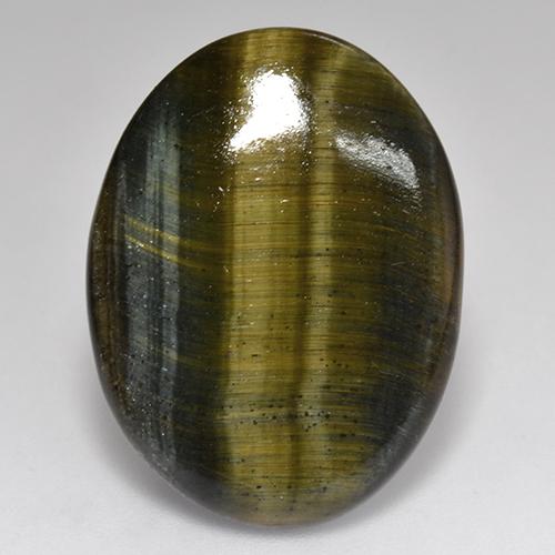 Mehrfarbig Tigerauge Edelstein - 18ct Oval Cabochon (ID: 517708)