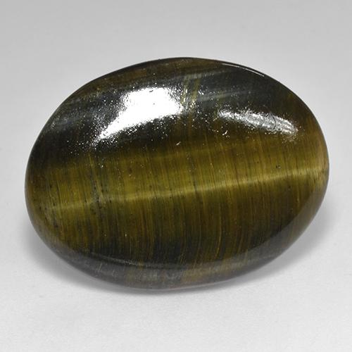 18.01 ct Multicolor Tiger's Eye Stone, Natural Tiger's Eye in Oval Cabochon Shape for Sale