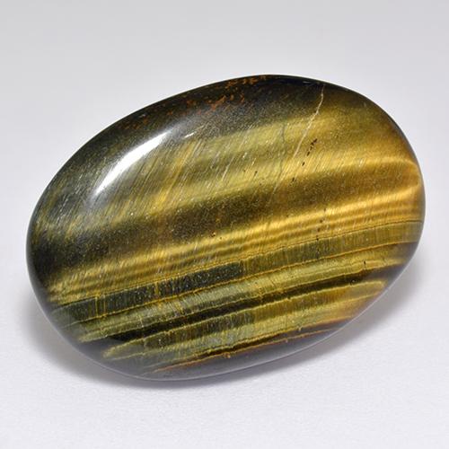 23.65 ct Brown Tiger's Eye Stone, Natural Tiger's Eye in Oval Cabochon Shape for Sale