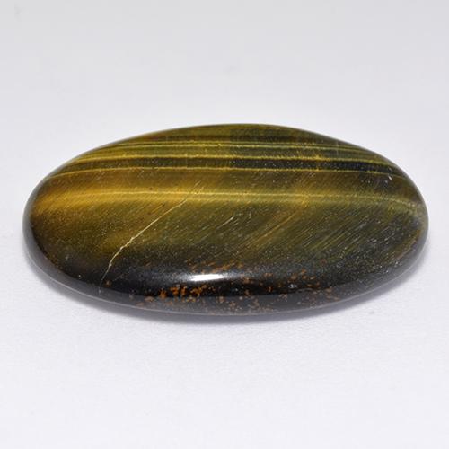 Tiger's Eye Gemstone in 27.6 x 19 mm Size for Sale, Tiger's Eye Stone in Warm Brown Color
