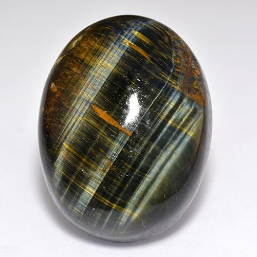 Multicolor Tiger's Eye Gem - 52.8ct Oval Cabochon (ID: 518939)