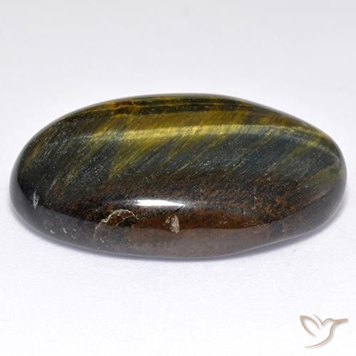 Tiger's Eye Gemstone in 27.2 x 17.2 mm Size for Sale, Tiger's Eye Stone in Gold Brown Color