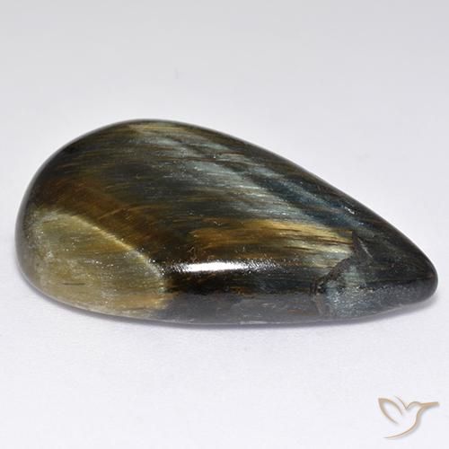 Tiger's Eye Gemstone in 30.5 x 20.1 mm Size for Sale, Tiger's Eye Stone in Gold Brown Color