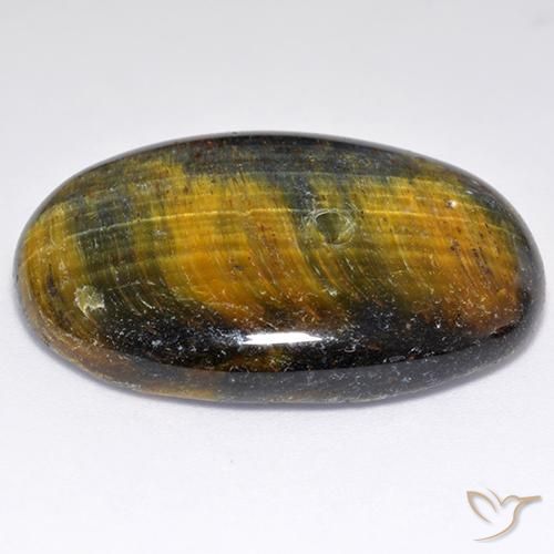 Tiger's Eye Gemstone in 32.5 x 24.3 mm Size for Sale, Tiger's Eye Stone in Gold Brown Color