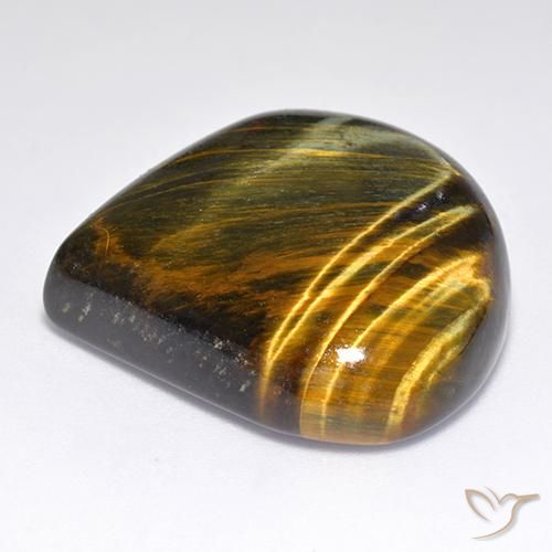 Tiger's Eye Gemstone in 30.4 x 29.1 mm Size for Sale, Tiger's Eye Stone in Gold Brown Color