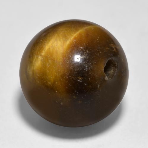 Tiger's Eye Gemstone in 12.1 mm Size for Sale, Tiger's Eye Stone in Brown Color