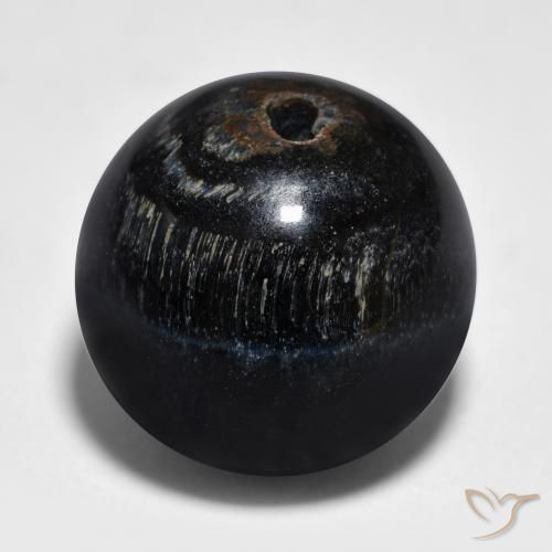 Multicolor Ojo de Tigre Gema - 11.9ct Esfera perforada (ID: 566440)