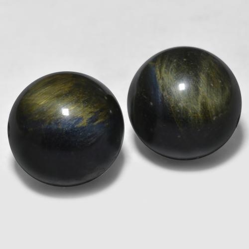 27.38 ctw Multicolor Tiger's Eye Stones, Natural Tiger's Eye in Drilled Sphere Shape for Sale