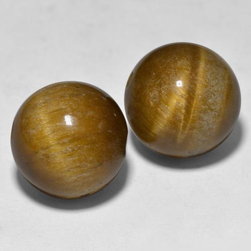 Medium Brown Tiger's Eye Gem - 12.2ct Drilled Sphere (ID: 566448)
