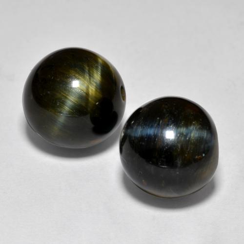 Multicolor Tiger's Eye Gem - 6.9ct Drilled Sphere (ID: 566537)