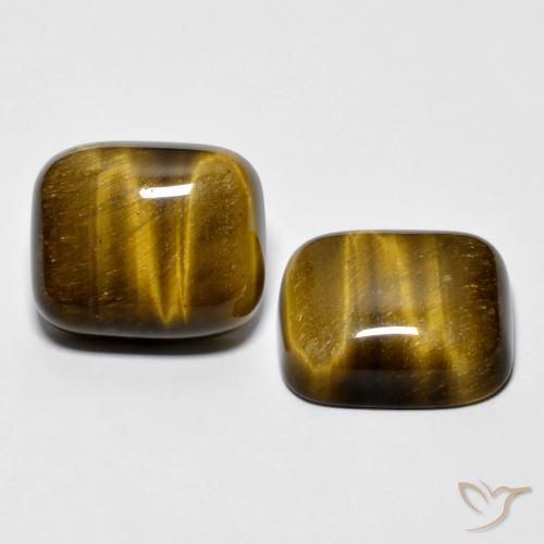 17.05 ct Cushion Tiger's Eye, 14 x 11.8 mm From Thailand, Photo A