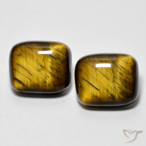 16.6 ct Cushion Tiger's Eye, 14 x 11.9 mm From Thailand, Photo A