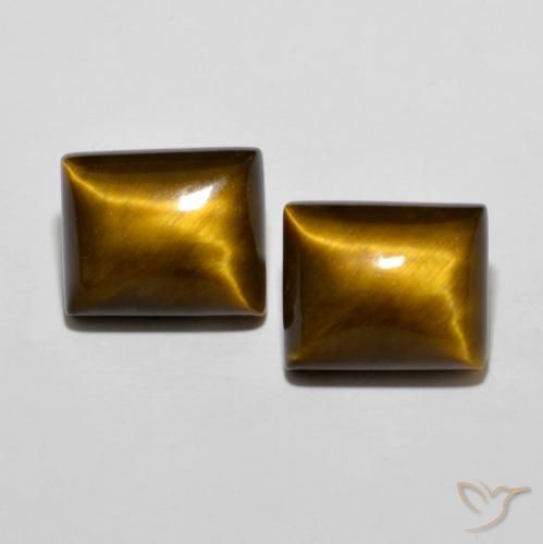 12.57 ct Baguette Tiger's Eye, 12.1 x 10.1 mm From Thailand, Photo A
