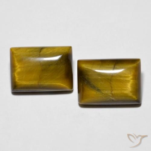 15.17 ct Baguette Tiger's Eye, 14.3 x 10.4 mm From Thailand, Photo A