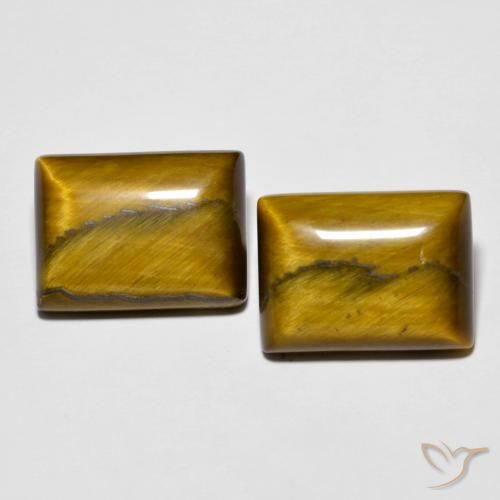 19.57ctw Natural Golden Brown Tiger's Eye, Baguette, Opaque