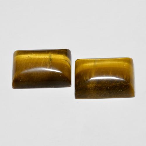 Tiger's Eye Gemstones in 14 x 10 mm (calibrated) Size for Sale, Tiger's Eye Stones in Golden Brown Color