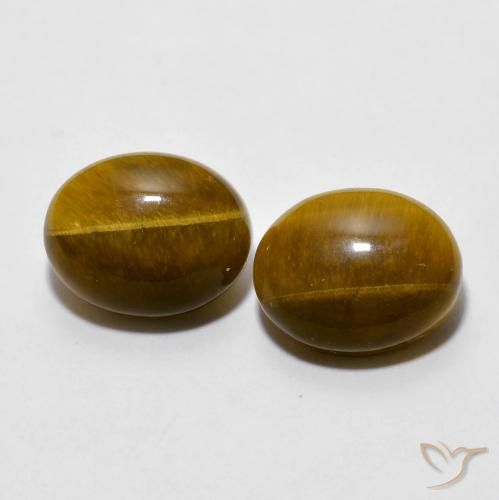 6.10ctw Natural Medium Brown Tiger's Eye, Oval, Opaque