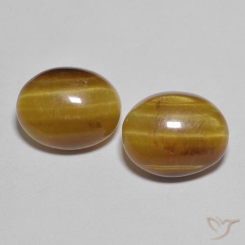 5.95 ct Pear Tiger's Eye, 10.1 x 8.1 mm From Thailand, Photo A