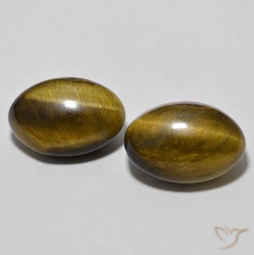 7.9 ct Oval Tiger's Eye, 12.3 x 8.3 mm From Thailand, Photo A