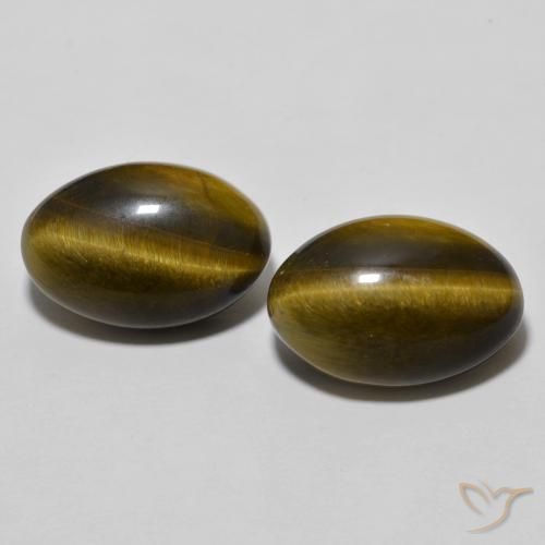 7.71ctw Natural Medium Brown Tiger's Eye, Oval, Opaque