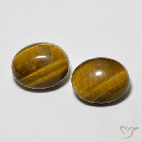 6.01ctw Natural Golden Brown Tiger's Eye, Oval, Opaque